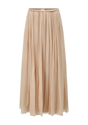 INTO THE EAST pleated silk skirt - Neutrals