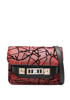 Proenza Schouler scribble-print clasp shoulder bag - Red
