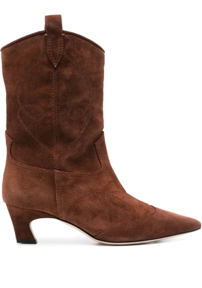 Ermanno Scervino 50mm suede cowboy boots - Brown