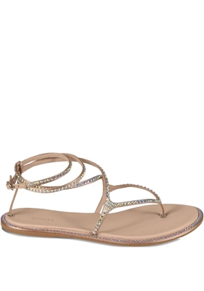 Le Silla Belen crystal-embellished flat sandals - Neutrals