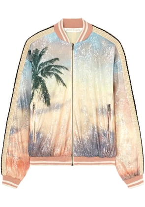 Palm Angels Sunrise Palm bomber jacket - Blue