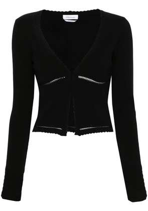 Blumarine scalloped V-neck cardigan - Black