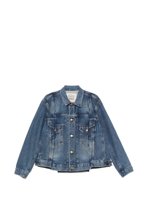 sacai buttoned denim jacket - Blue