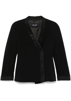 Giorgio Armani crystal-embellished jacket - Black