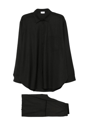 THE ANDAMANE buttoned-front point-collar shirt - Black