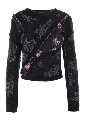 Rave Review floral-patchwork pullover - Black