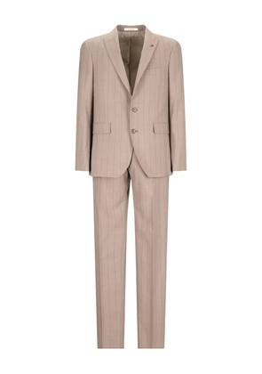 Tagliatore pinstripe-pattern single-breasted suit - Neutrals