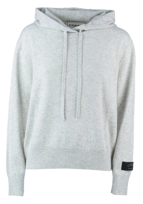 Iceberg logo-patch hoodie - Grey