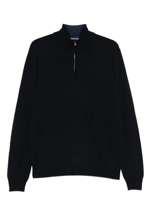 Corneliani high-neck half-zip jumper - Blue