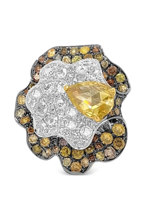 HYT Jewelry cluster-effect diamond cocktail ring - Silver