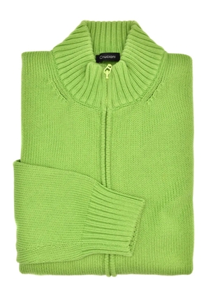 Cruciani zip-up cotton cardigan - Green