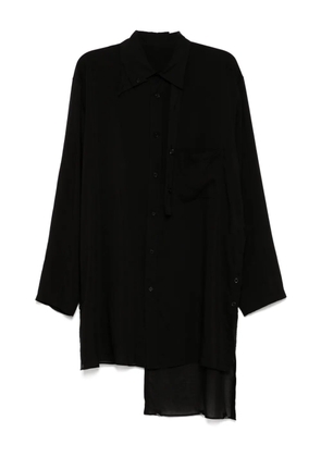 Yohji Yamamoto loan double-layered tab-collar shirt - Black