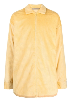 FEAR OF GOD ESSENTIALS corduroy zip-up shirt jacket - Yellow