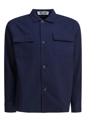 ALTUM double-pocket cotton shirt jacket - Blue