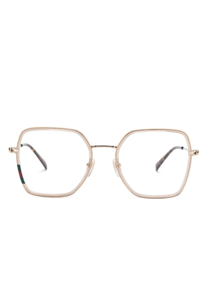 Gucci Eyewear square-frame glasses - Gold