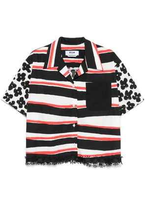 MSGM striped cotton shirt - Black