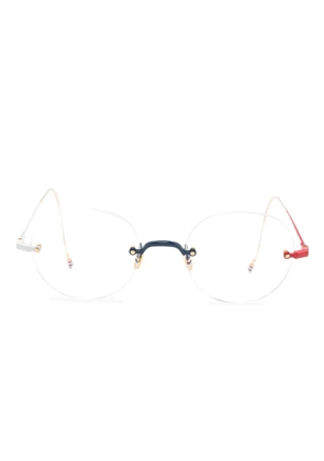 Thom Browne Eyewear oval-frame glasses - Blue