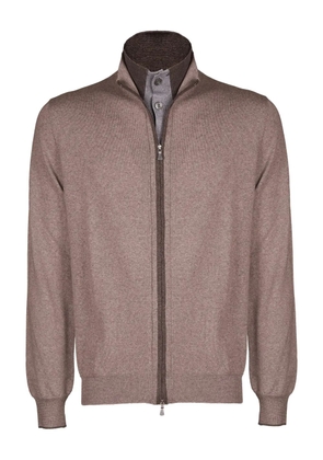 Fileria zip-up cardigan - Brown