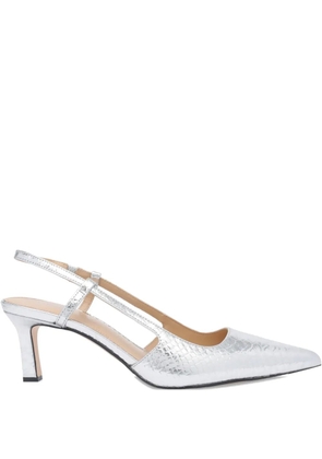 Michael Michael Kors 60mm leather slingback pumps - Silver
