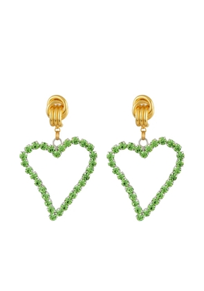 MAYOL All Of My Heart heart-shaped earrings - Green