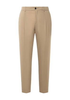 BE ABLE pleated wool trousers - Neutrals