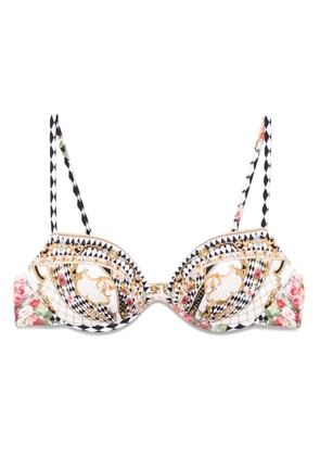 Camilla Rococo Glow Continuous bikini top - White
