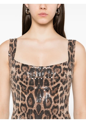 Atu Body Couture leopard-print midi dress - Brown