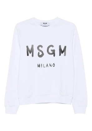 MSGM logo-print sweatshirt - White