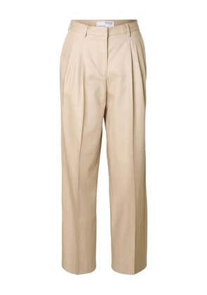 SELECTED pleated trousers - Neutrals