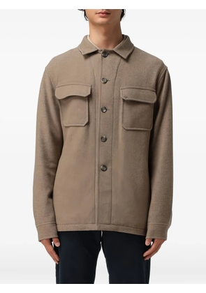 Tagliatore buttoned flap-pockets shirt jacket - Brown
