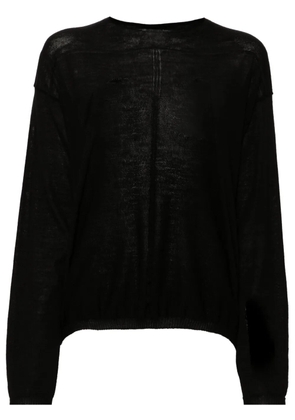 Rick Owens seam-detail wool jumper - Black