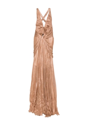 Iris Serban criss-cross dress - Brown