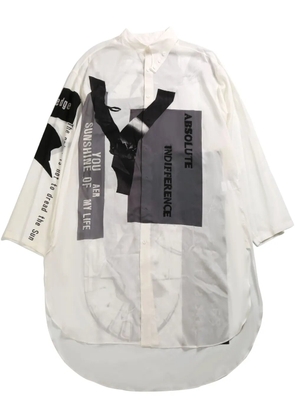 Yohji Yamamoto printed shirt - White
