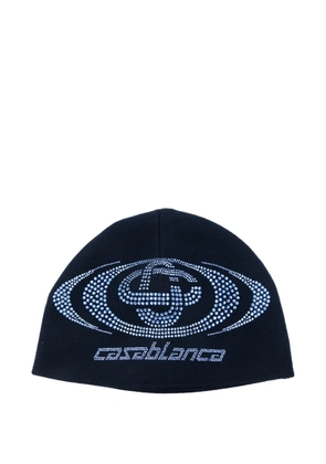 Casablanca Hotfix logo beanie - Blue