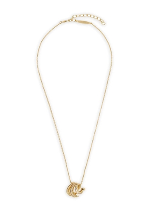 Ferragamo Triple Gancini crystal necklace - Gold