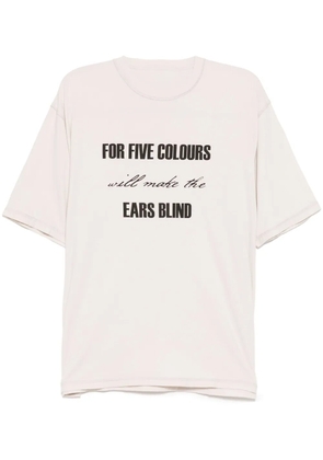 Undercover slogan-print t-shirt - Neutrals