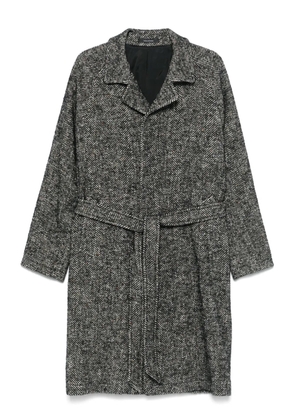 Tagliatore herringbone coat - Black