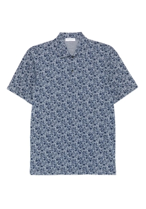 Gran Sasso floral-print polo shirt - Blue