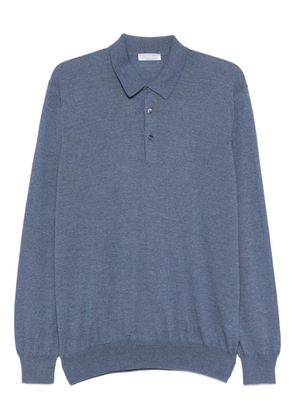 Gran Sasso virgin wool polo shirt - Blue