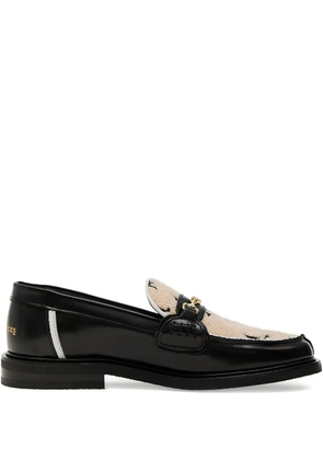 Filling Pieces Generations leather-trimmed pattern loafers - Black
