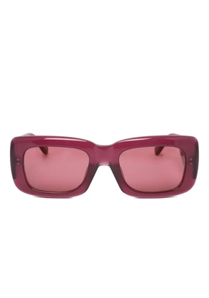 The Attico square-frame sunglasses - Red