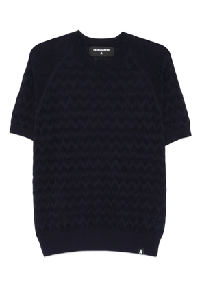 Patrizia Pepe chevron-pattern short-sleeve T-shirt - Blue