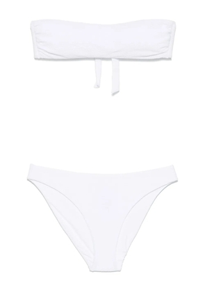 Fisico patterned-jacquard bikini - White