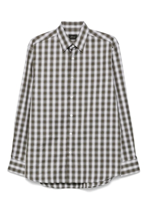 Brioni checked shirt - Green