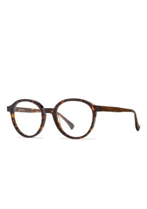 Xavier Garcia Design round-frame tortoiseshell glasses - Brown