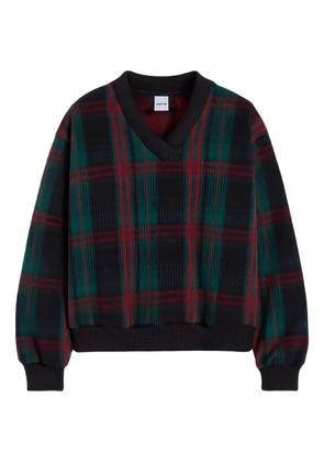 ASPESI V-neck plaid sweater - Blue