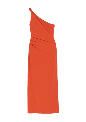 SIR. Rossana one-shoulder ruched maxi dress - Orange