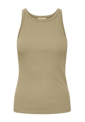 Gestuz Drew ribbed cotton vest top - Neutrals