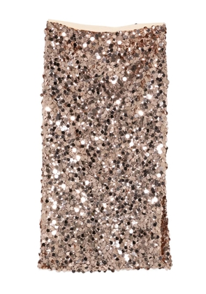 I BLUES Attila sequin-embellished midi skirt - Yellow