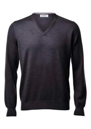 Gran Sasso v-neck wool sweater - Black